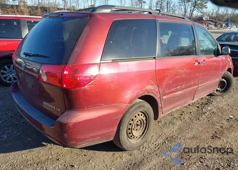 2009 Toyota Sienna Le из США, поврежденный, VIN 5TDZK23C59S276011